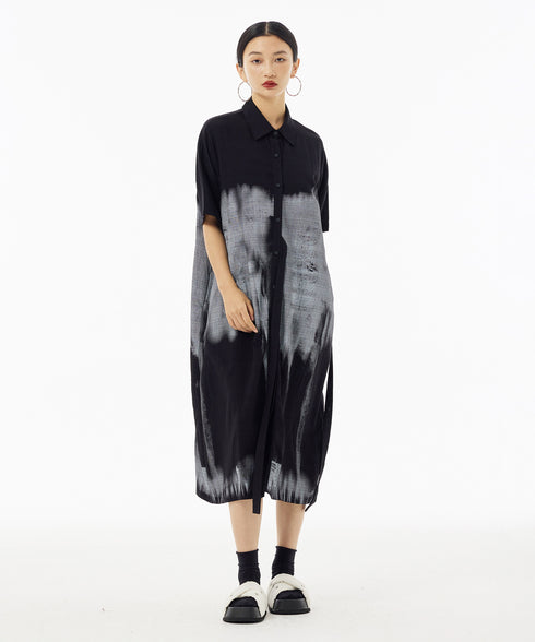 Blurred Print Dress